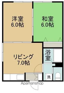 コーポスマイルⅡ【1階】の間取り
